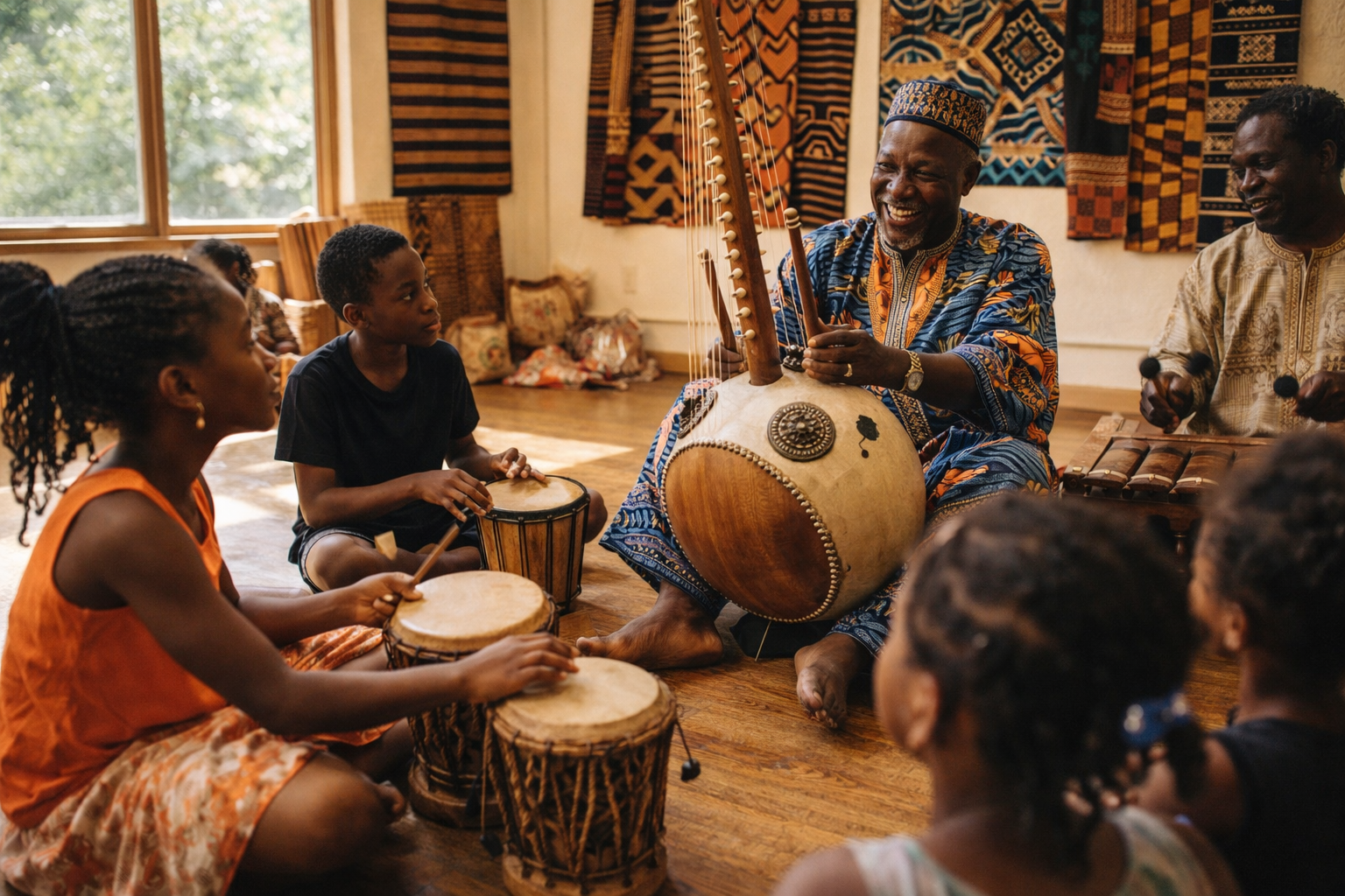 African cultural education workshop — youth drumming Los Angeles